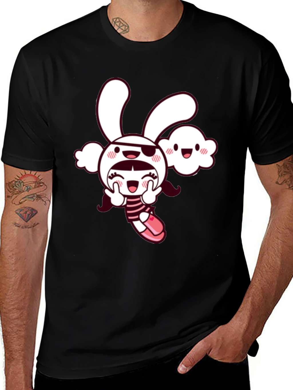 Cartoon Pirate Bunny Graphic Tee