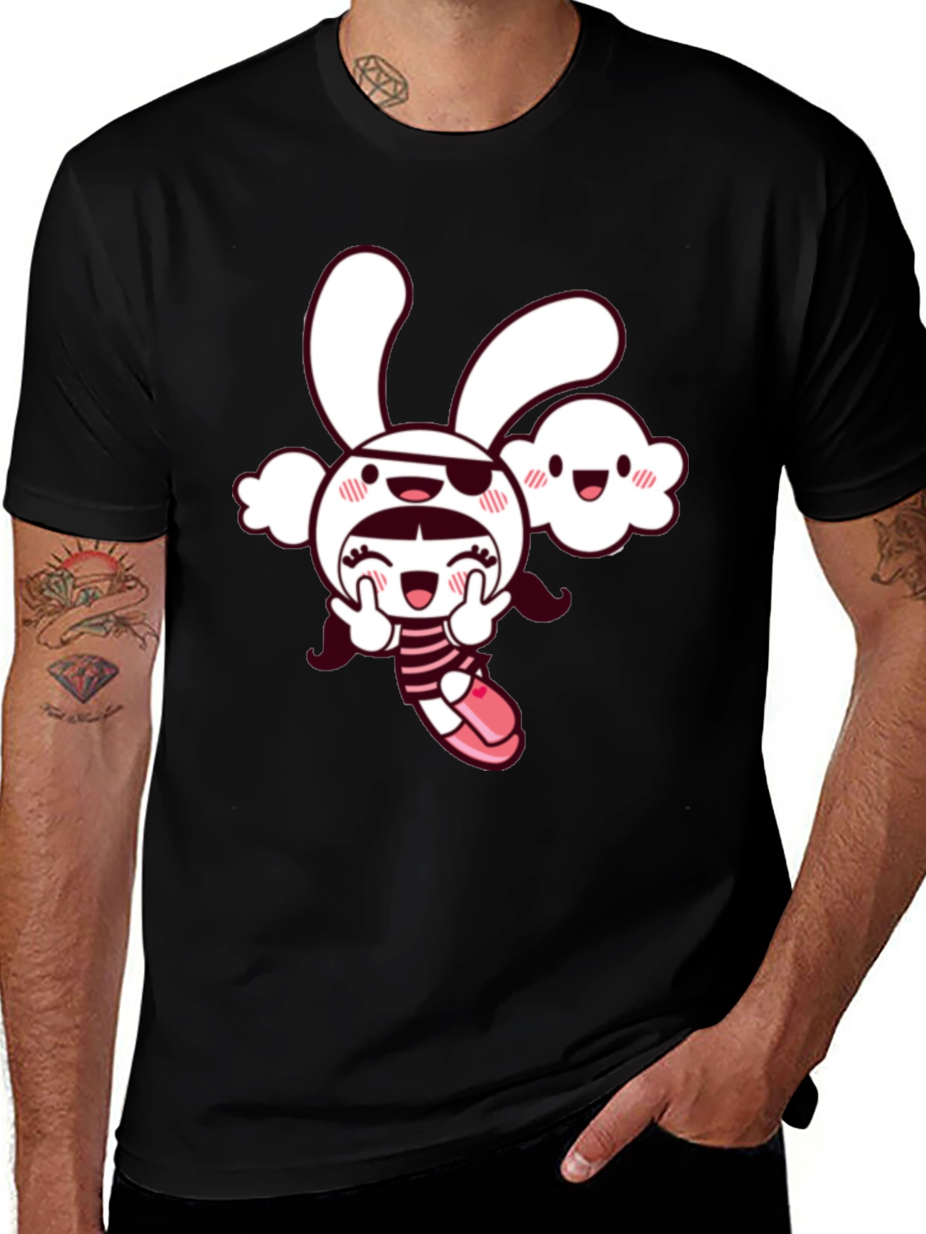 Cartoon Pirate Bunny Graphic Tee