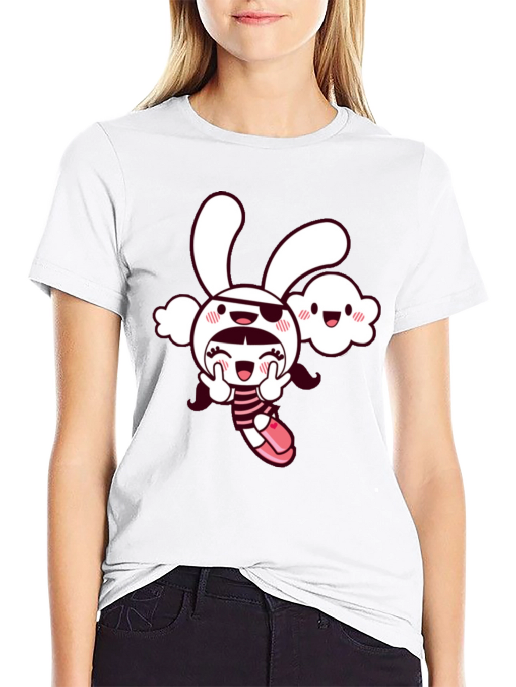 Cartoon Pirate Bunny Graphic Tee