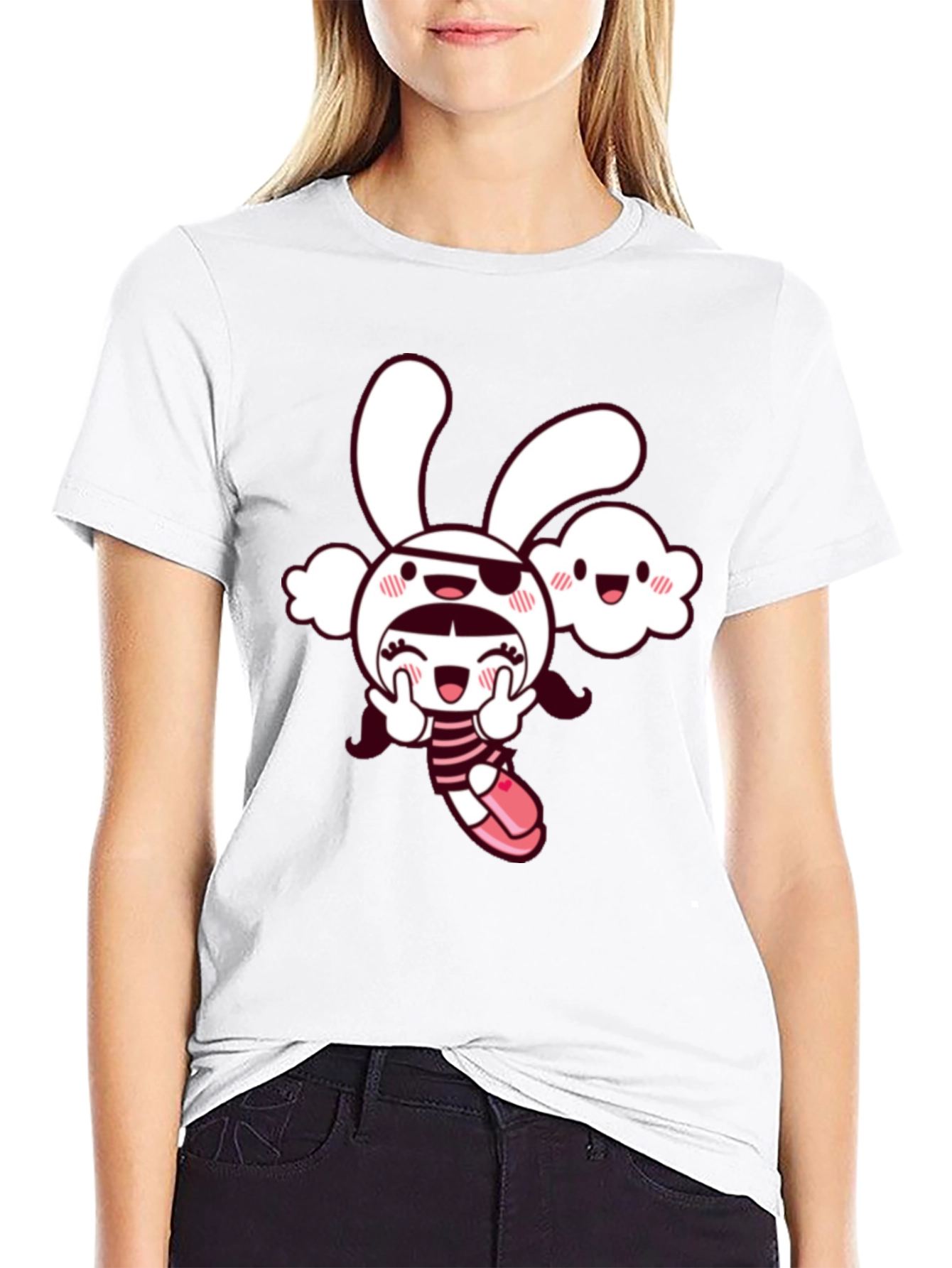 Cartoon Pirate Bunny Graphic Tee