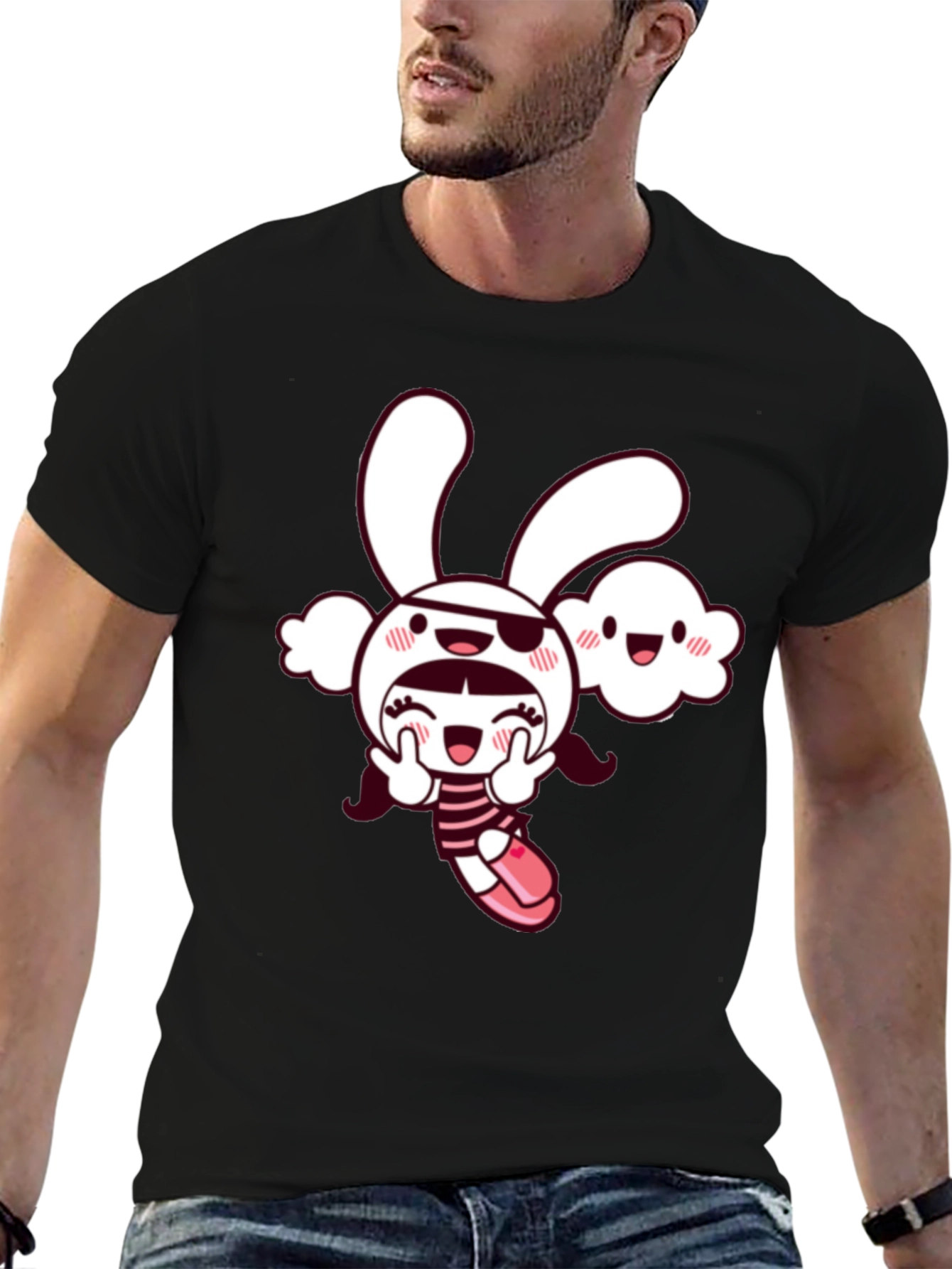 Cartoon Pirate Bunny Graphic Tee