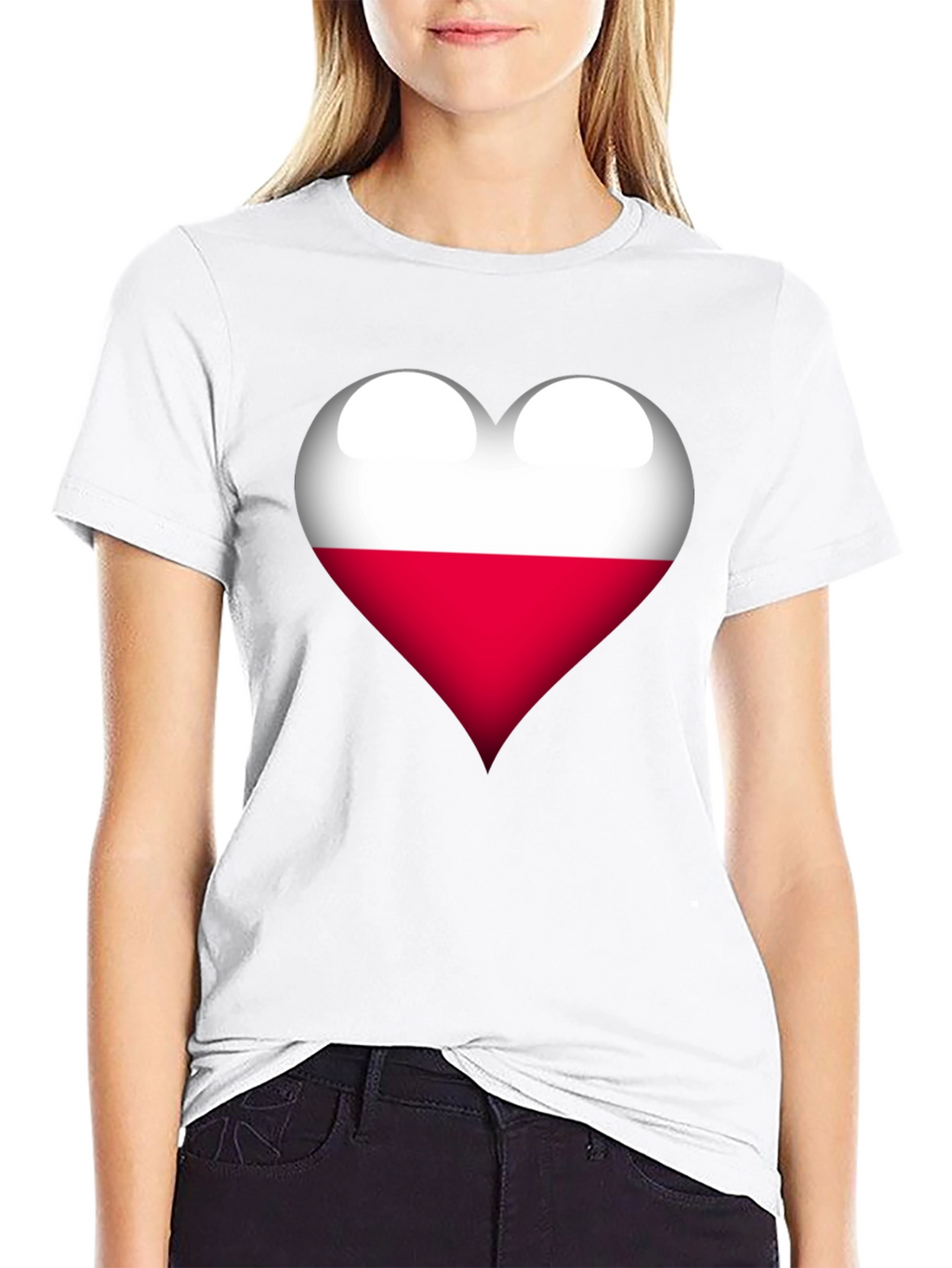 Poland Flag Heart Graphic T-Shirt