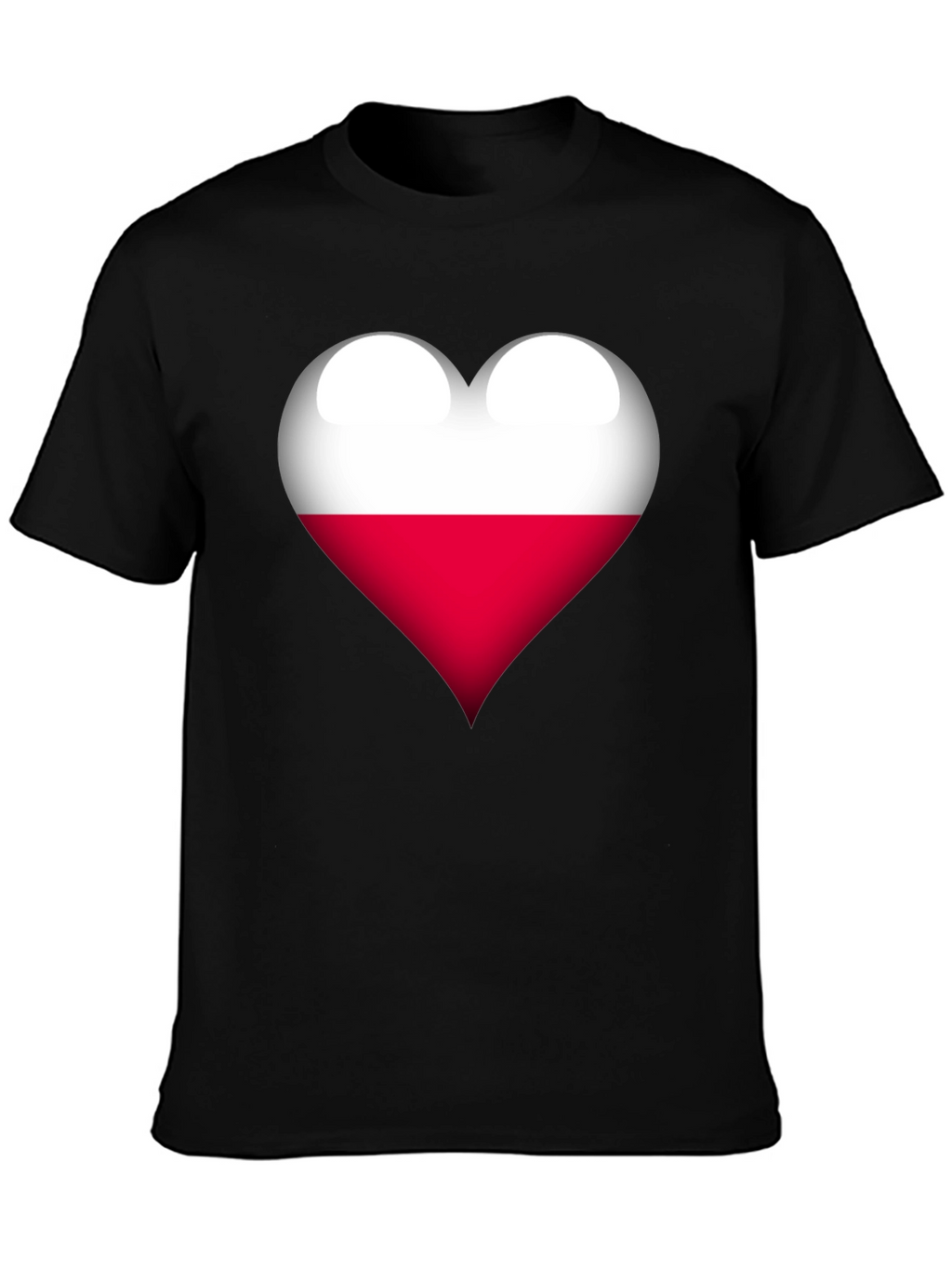 Poland Flag Heart Graphic T-Shirt