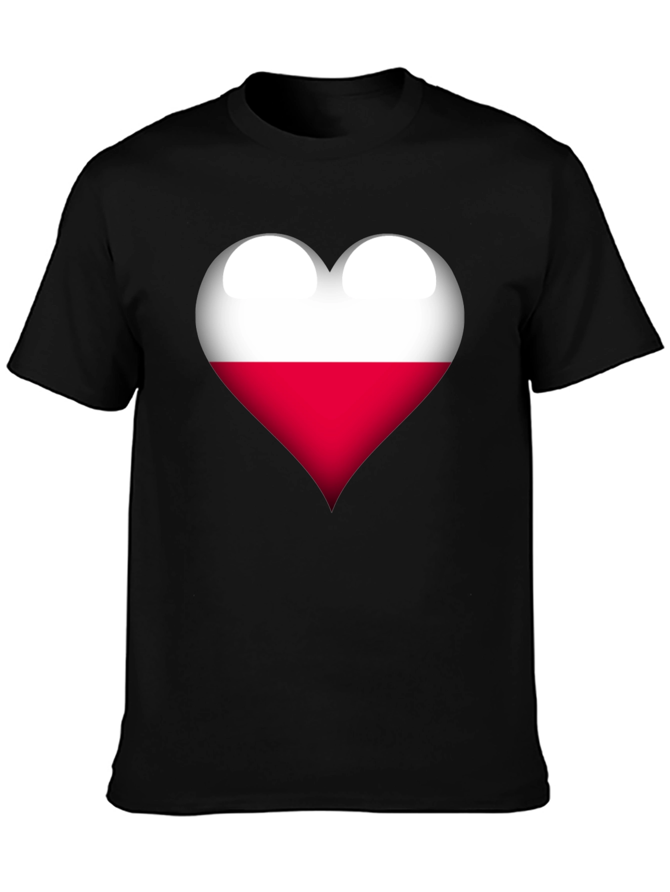 Poland Flag Heart Graphic T-Shirt