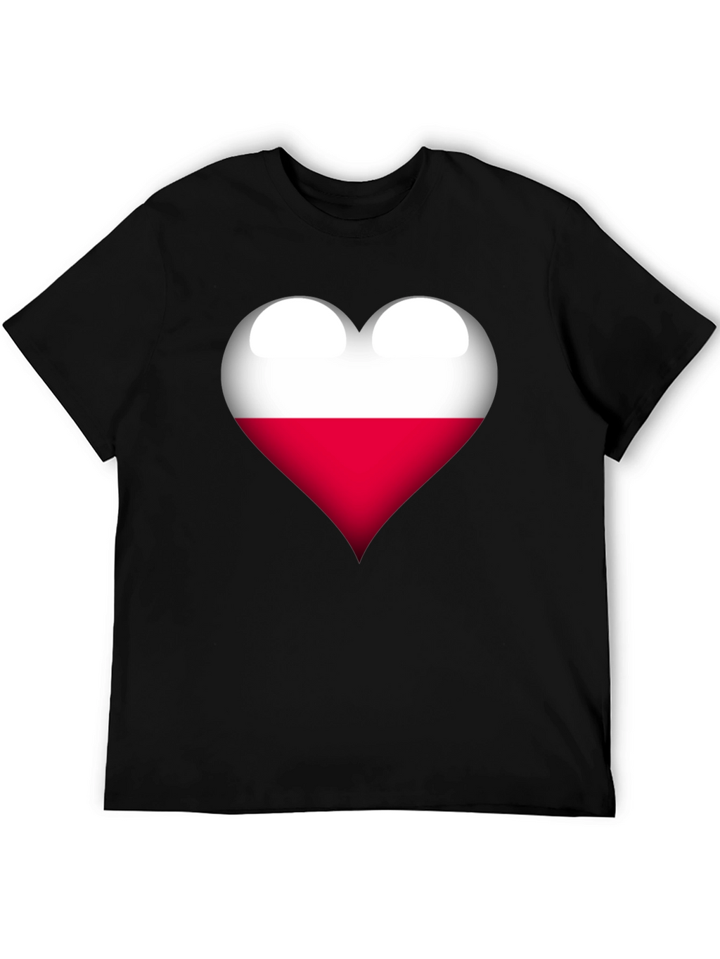 Poland Flag Heart Graphic T-Shirt