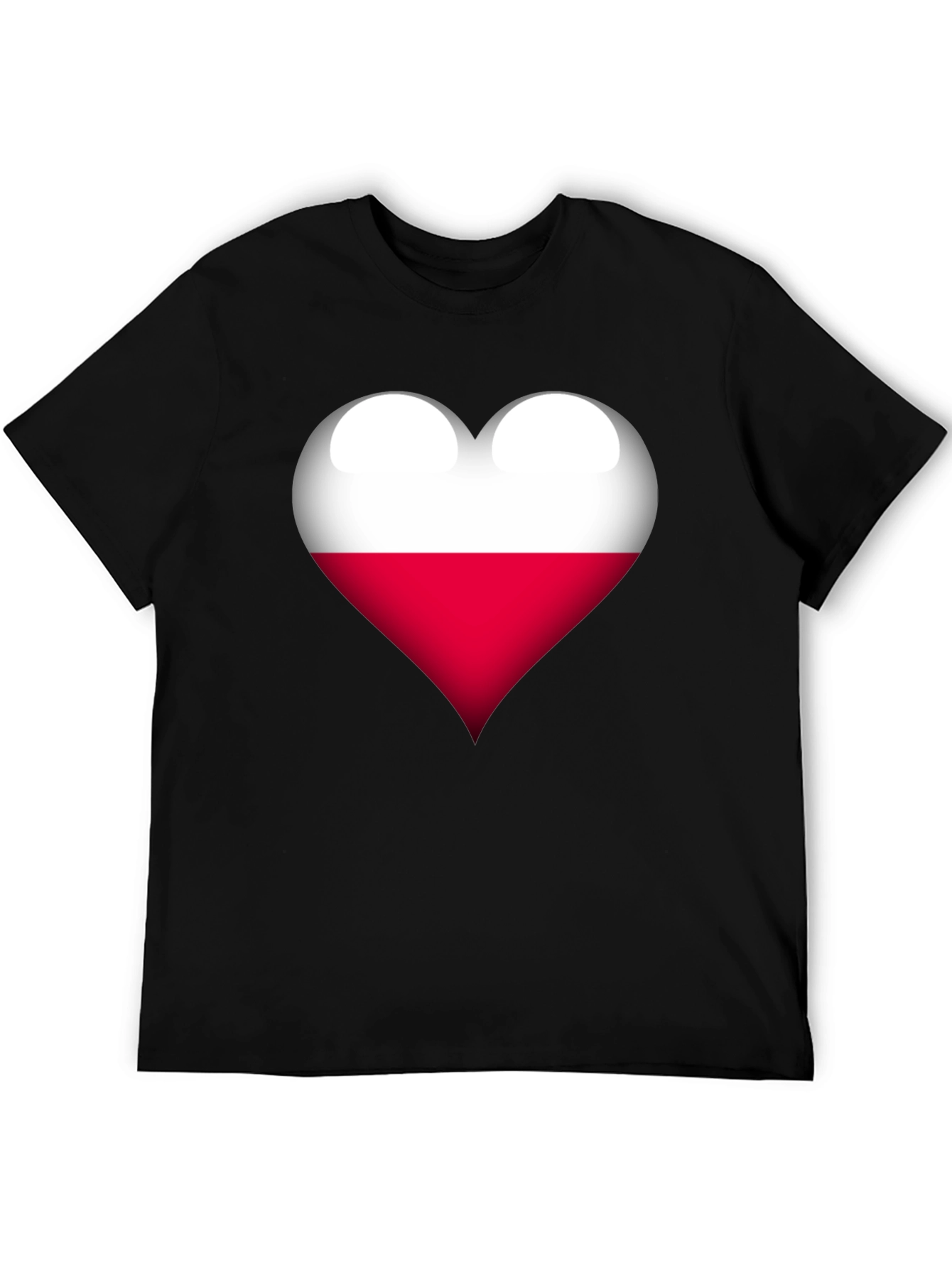 Poland Flag Heart Graphic T-Shirt