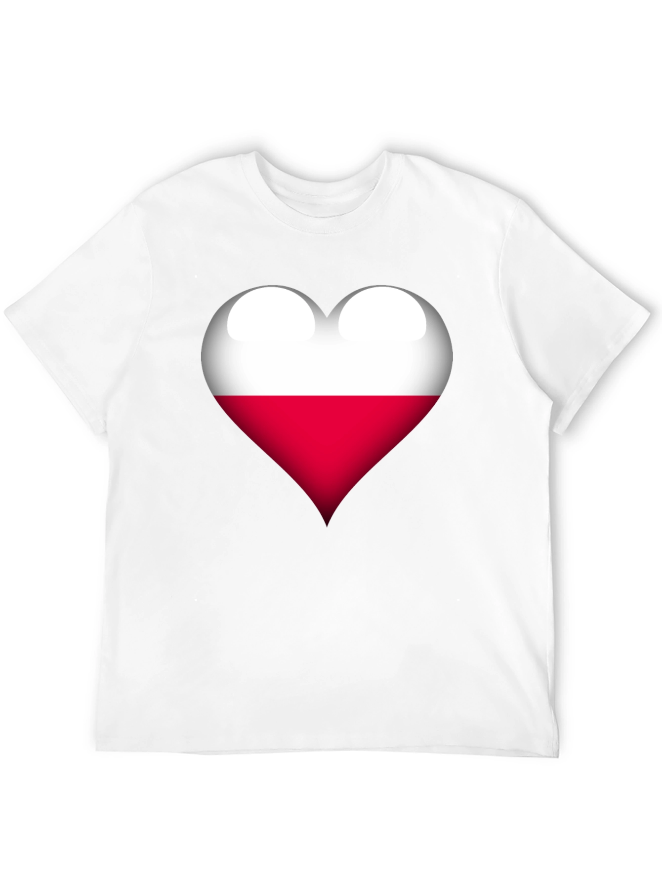 Poland Flag Heart Graphic T-Shirt