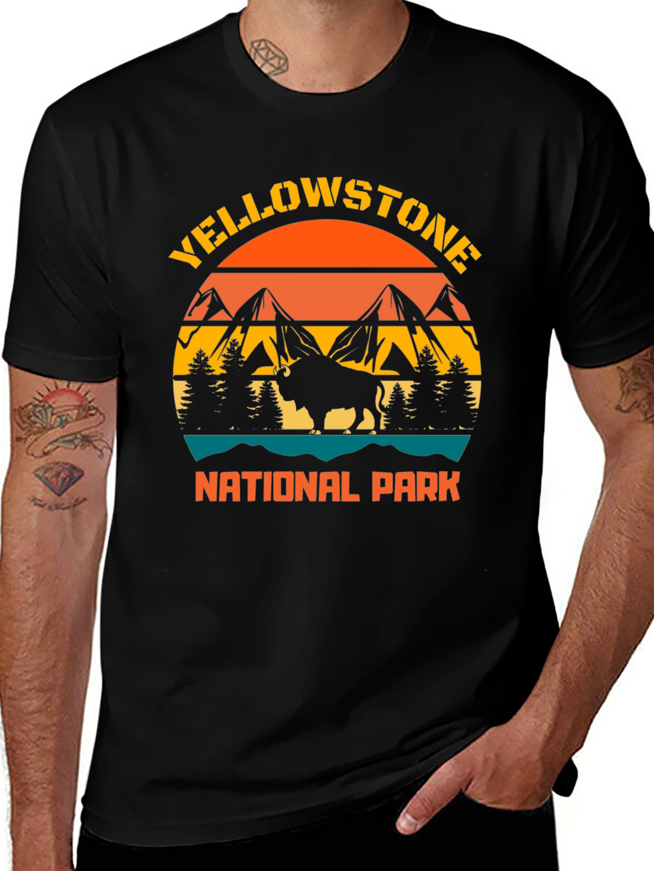 Yellowstone National Park Bison Graphic Tee