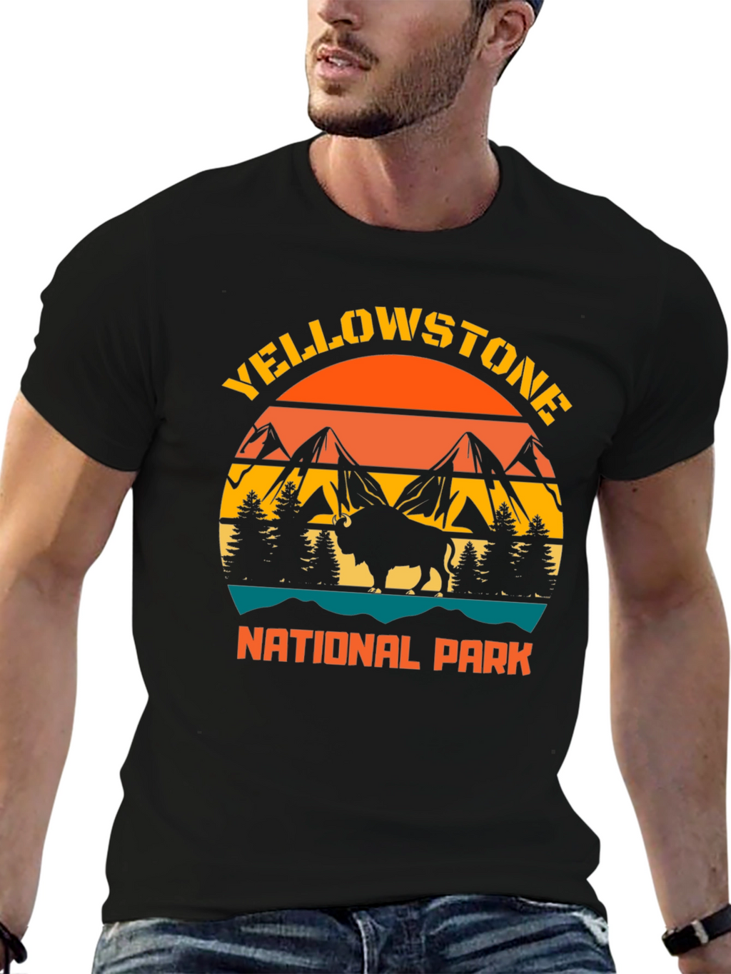 Yellowstone National Park Bison Graphic Tee