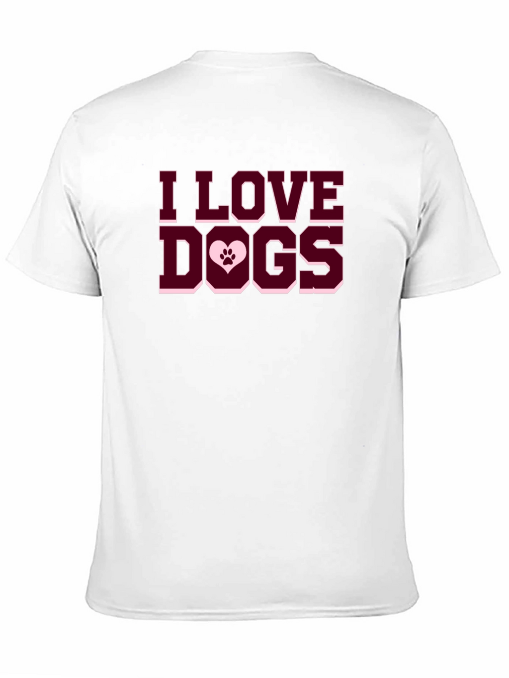 I Love Dogs T-Shirt - Paw Print Heart