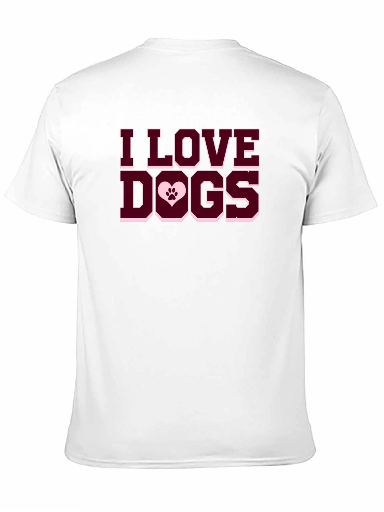 I Love Dogs T-Shirt - Paw Print Heart