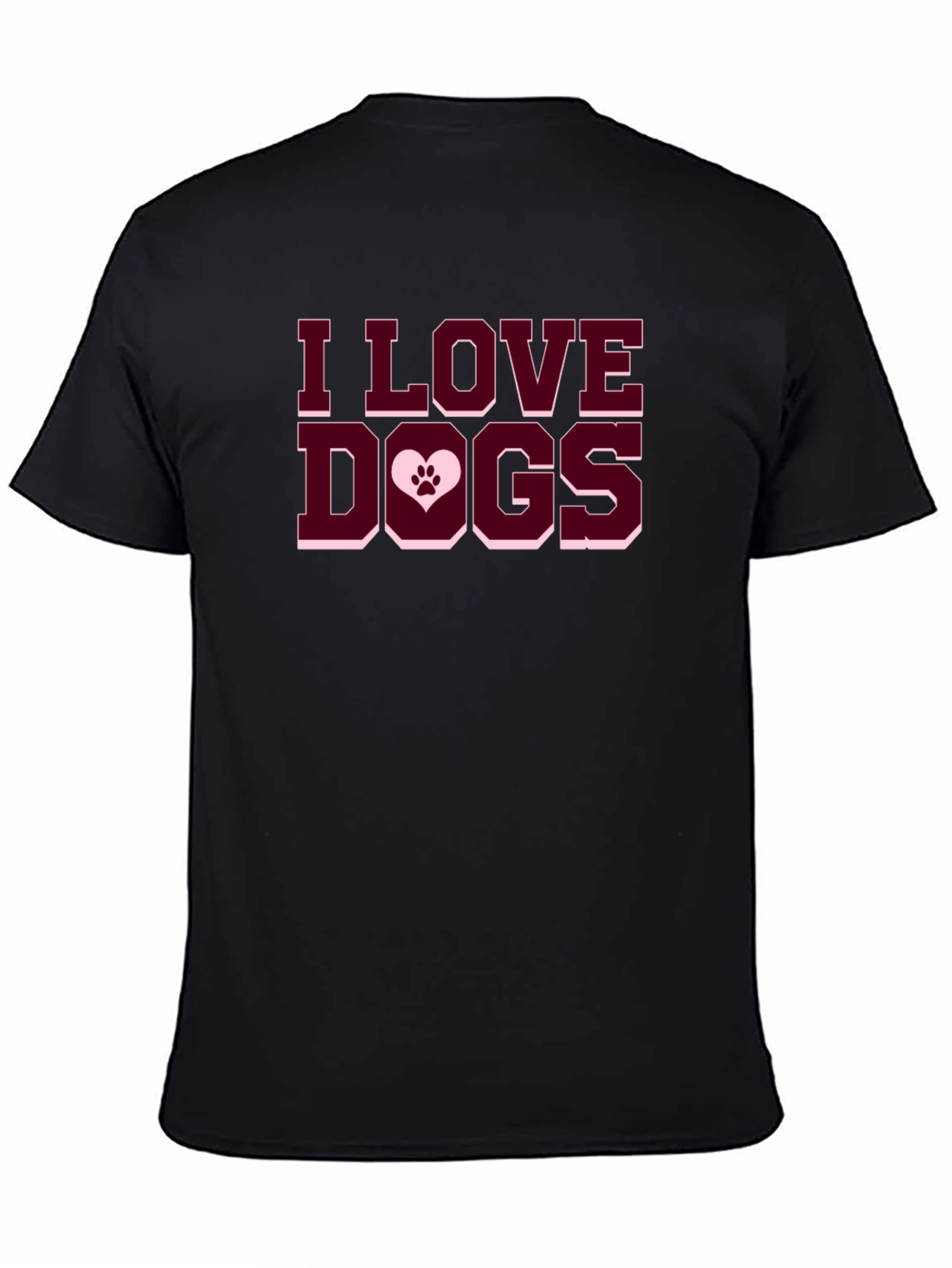 I Love Dogs T-Shirt - Paw Print Heart