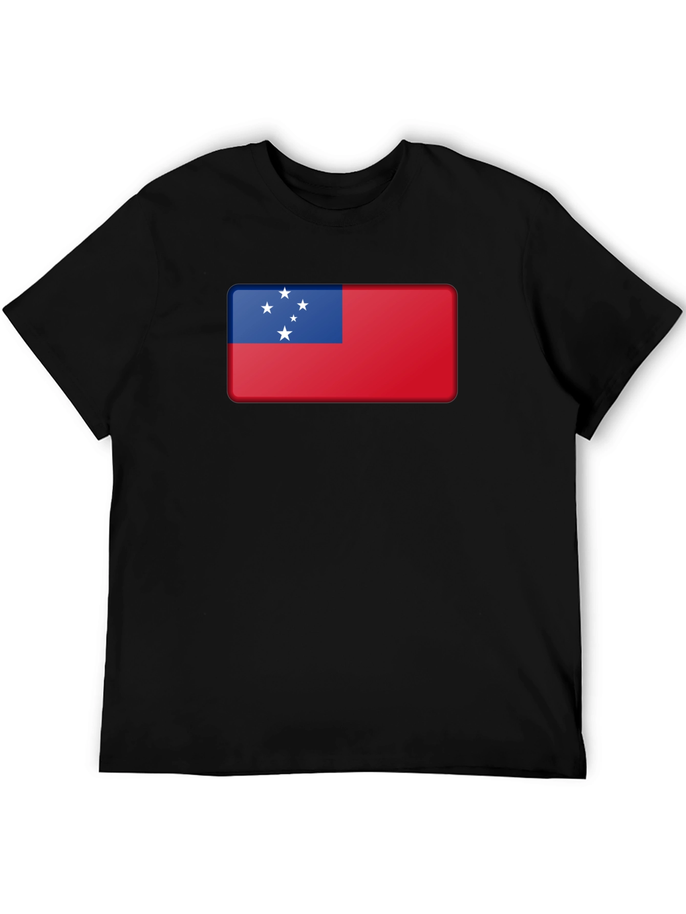 Samoa Flag T-Shirt Black Cotton Tee