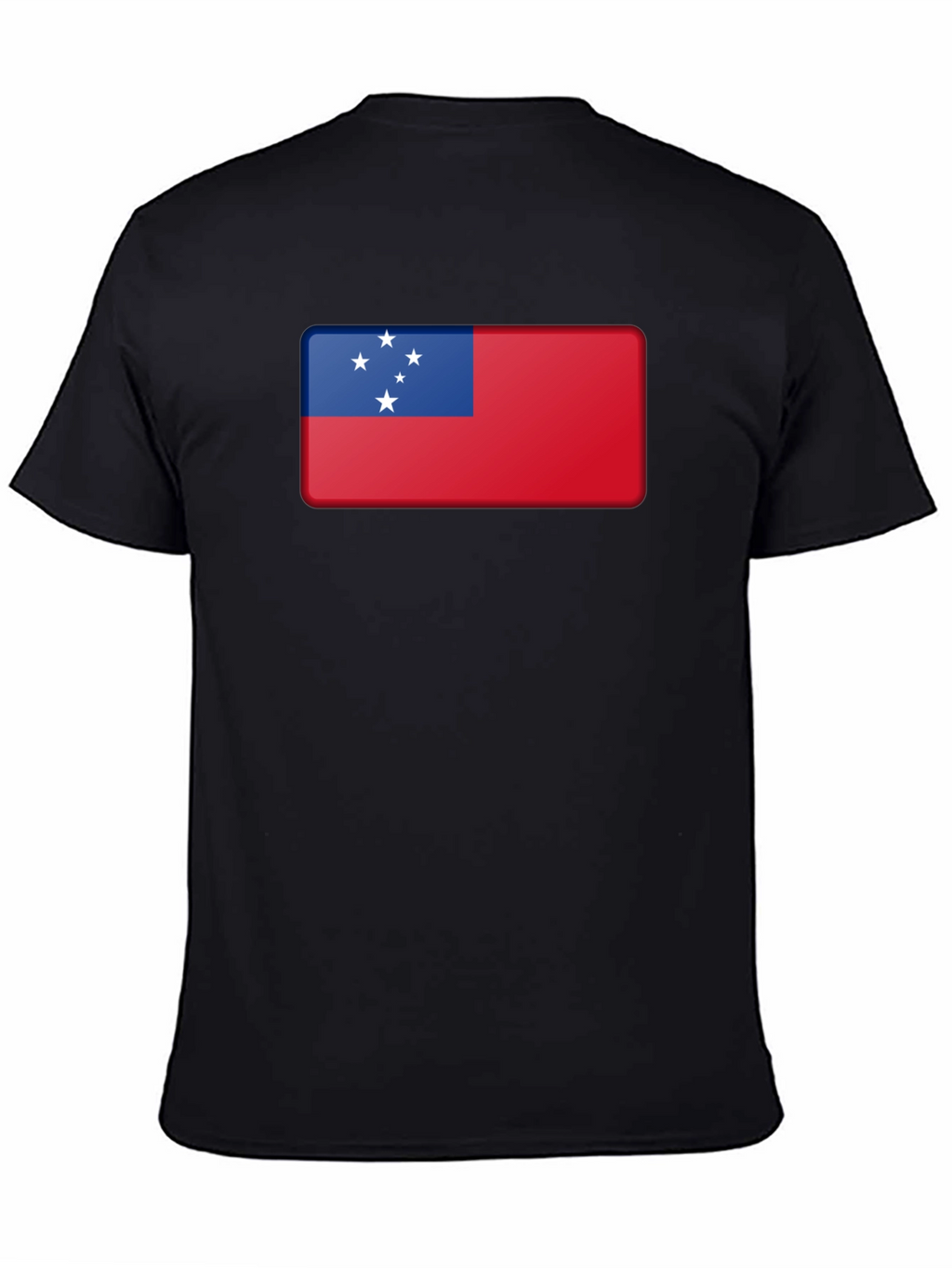 Samoa Flag T-Shirt Black Cotton Tee