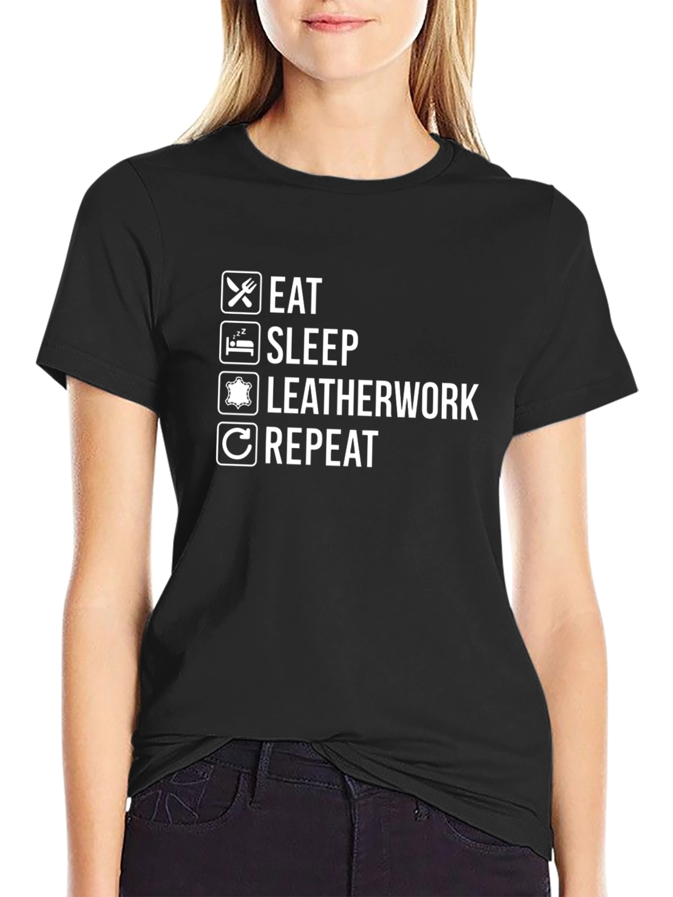 Eat Sleep Leatherwork Repeat T-Shirt