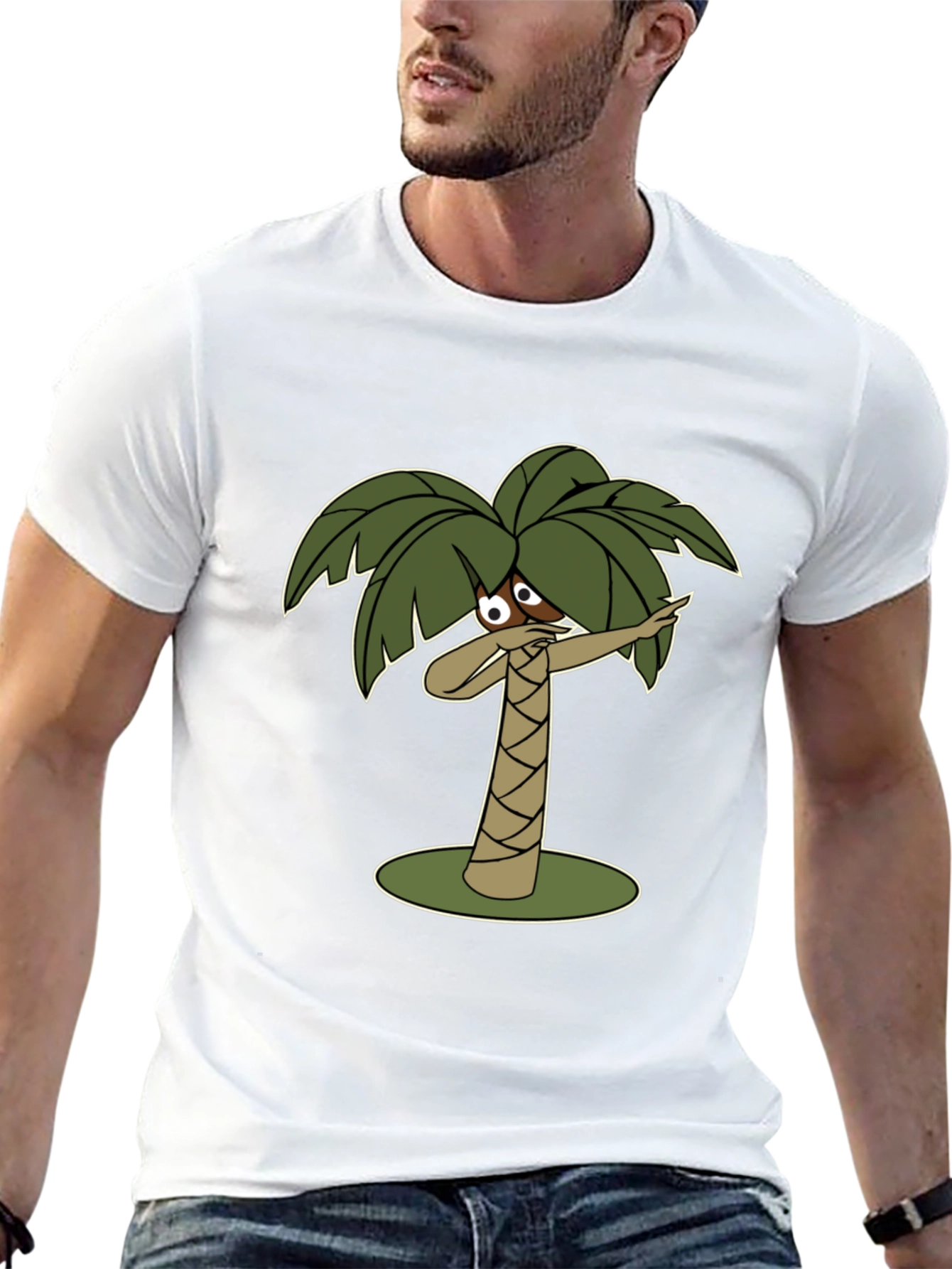 Dabbing Palm Tree Black T-Shirt