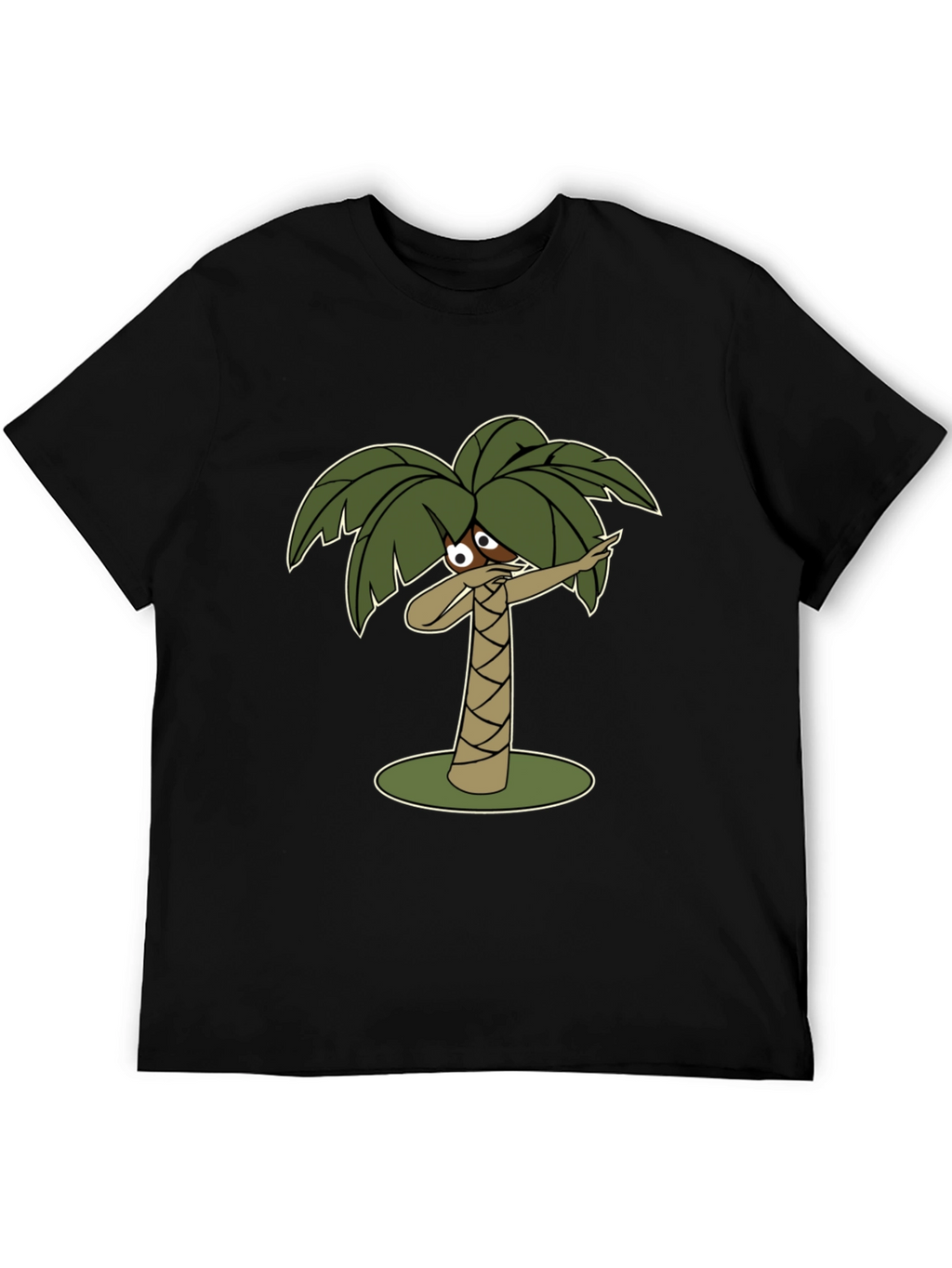 Dabbing Palm Tree Black T-Shirt