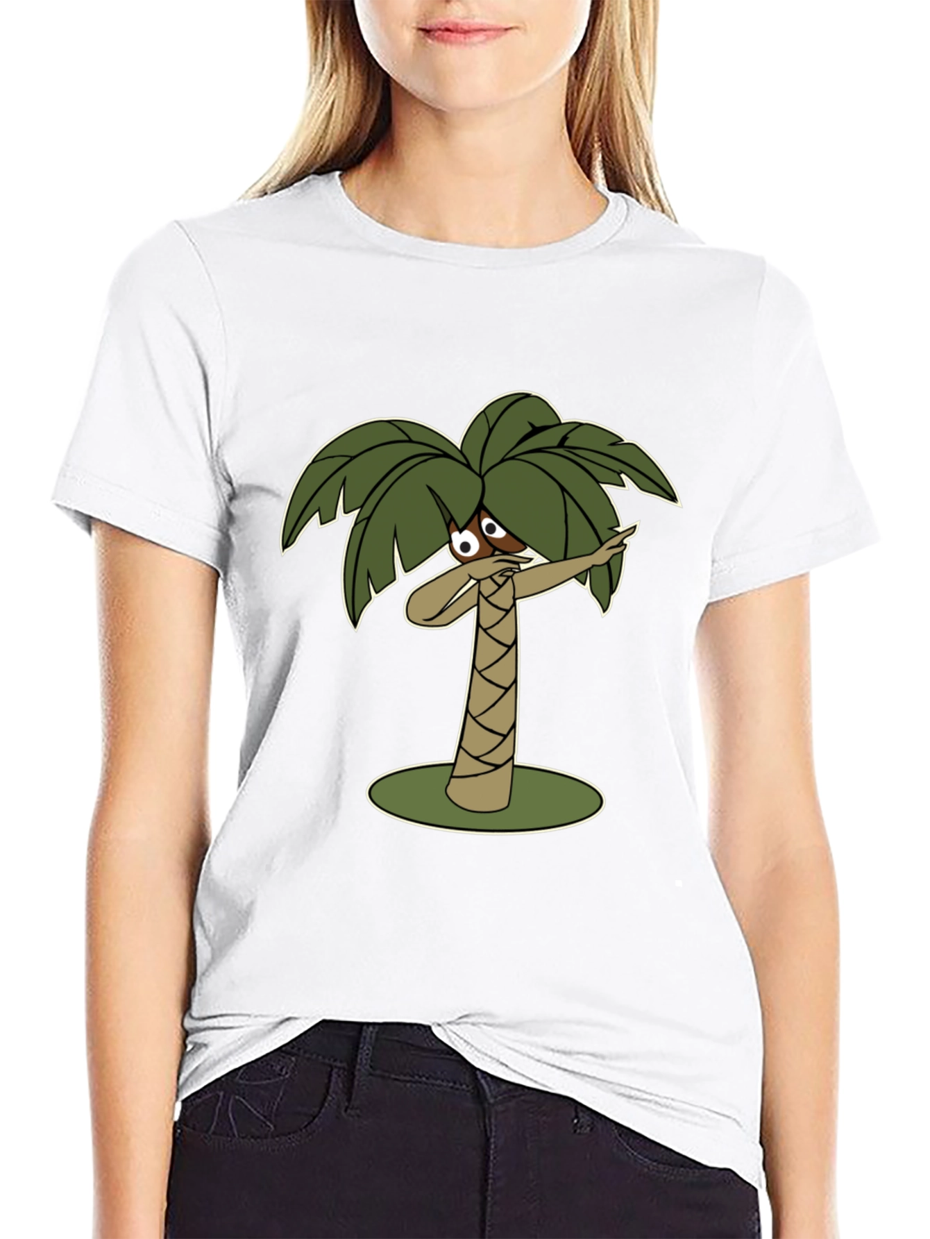 Dabbing Palm Tree Black T-Shirt