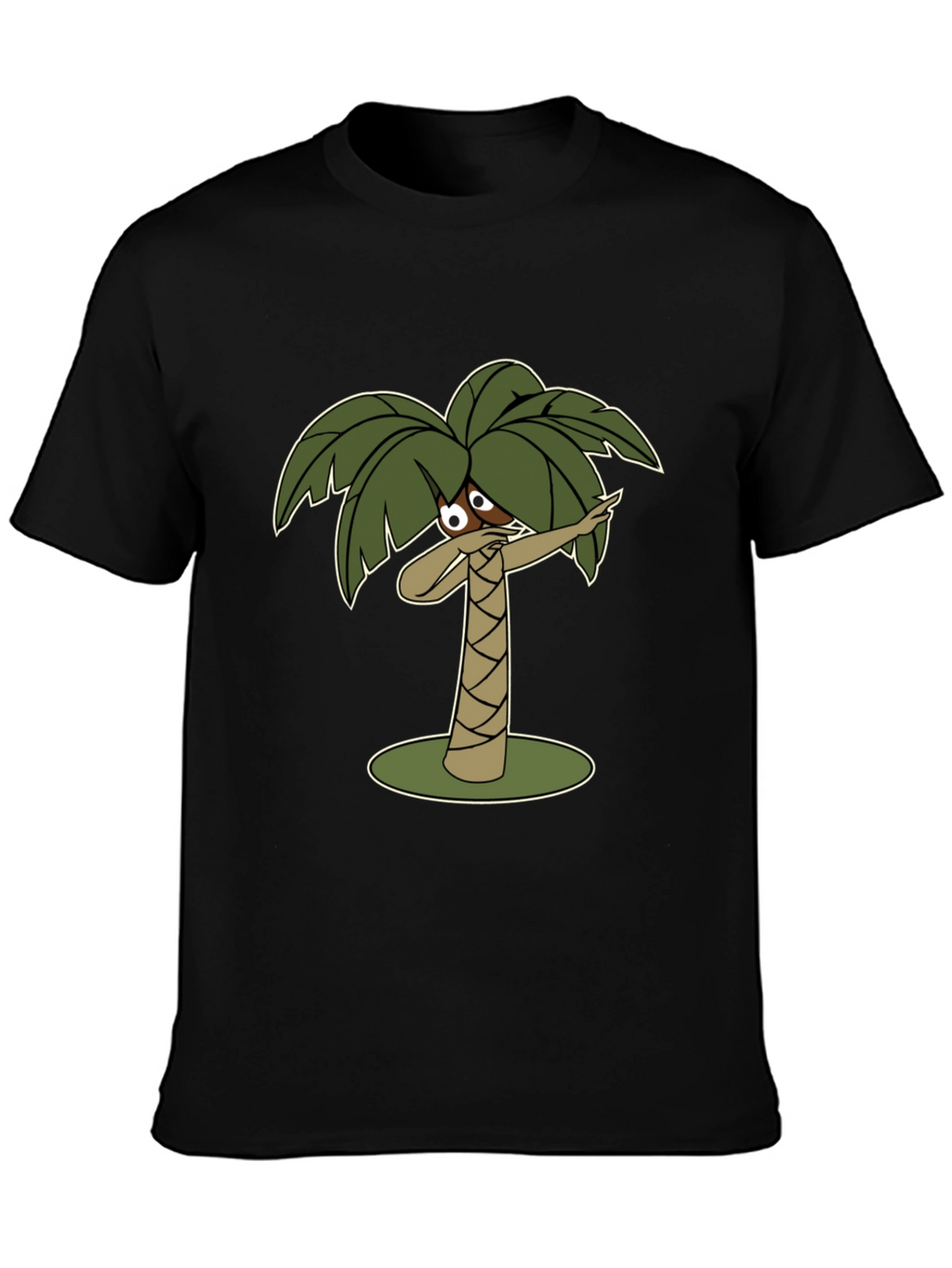 Dabbing Palm Tree Black T-Shirt