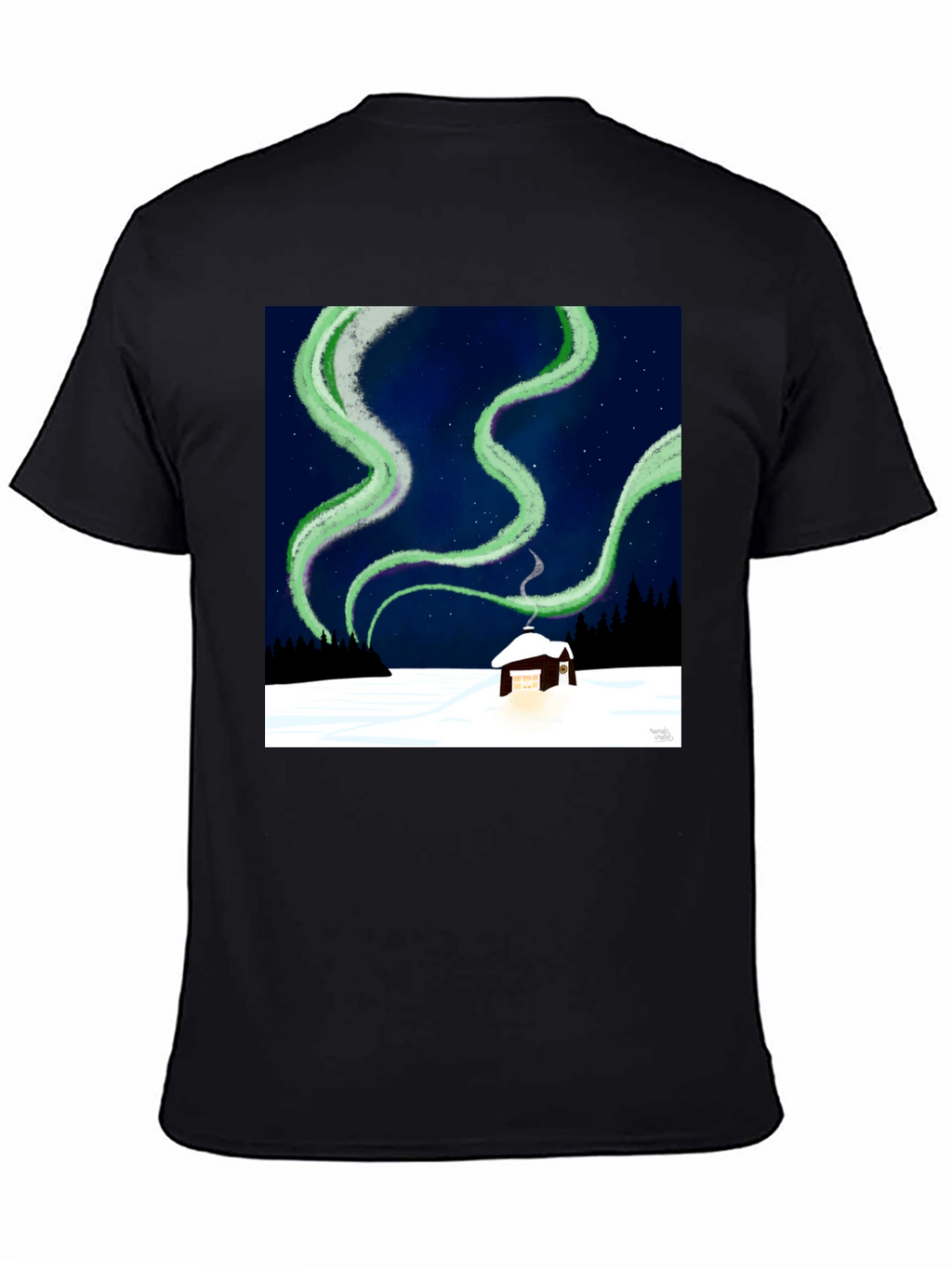 Aurora Cabin Tee: Night Sky Dream