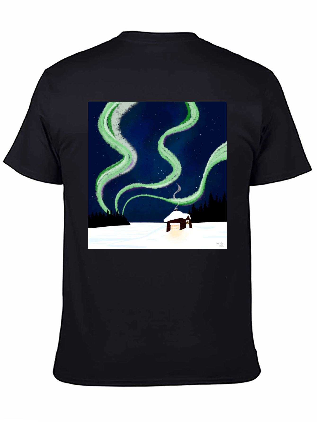 Aurora Cabin Tee: Night Sky Dream