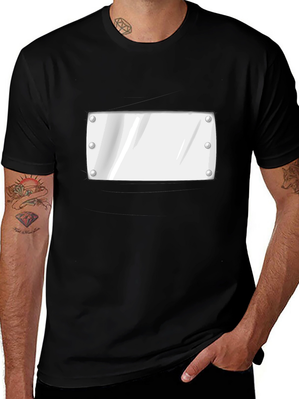 Anime Headband Black T-Shirt