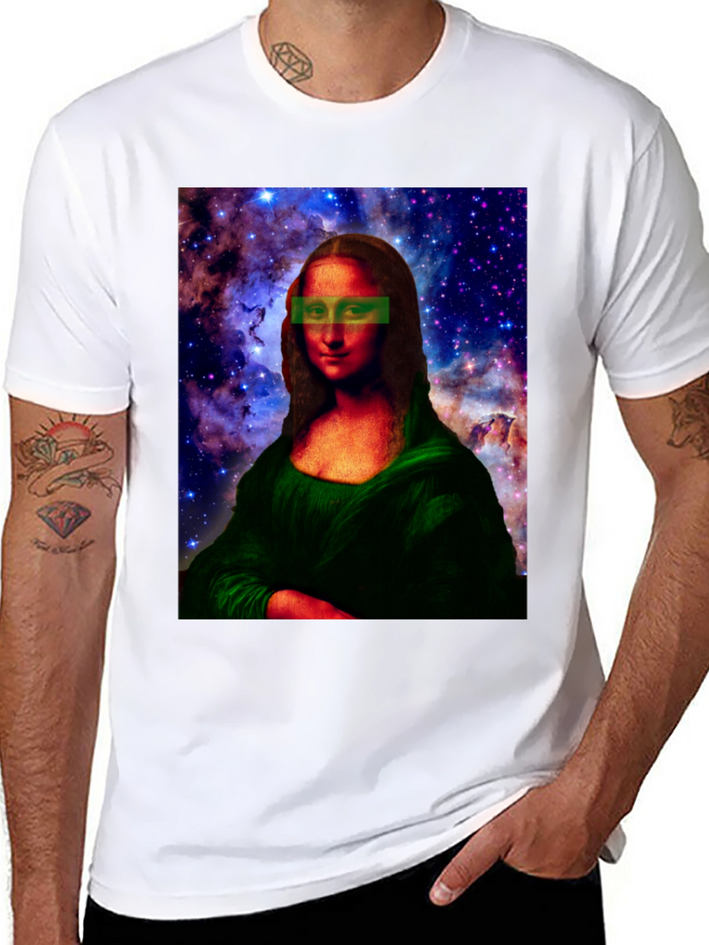 Mona Lisa Galaxy T-Shirt - Artistic Graphic Tee