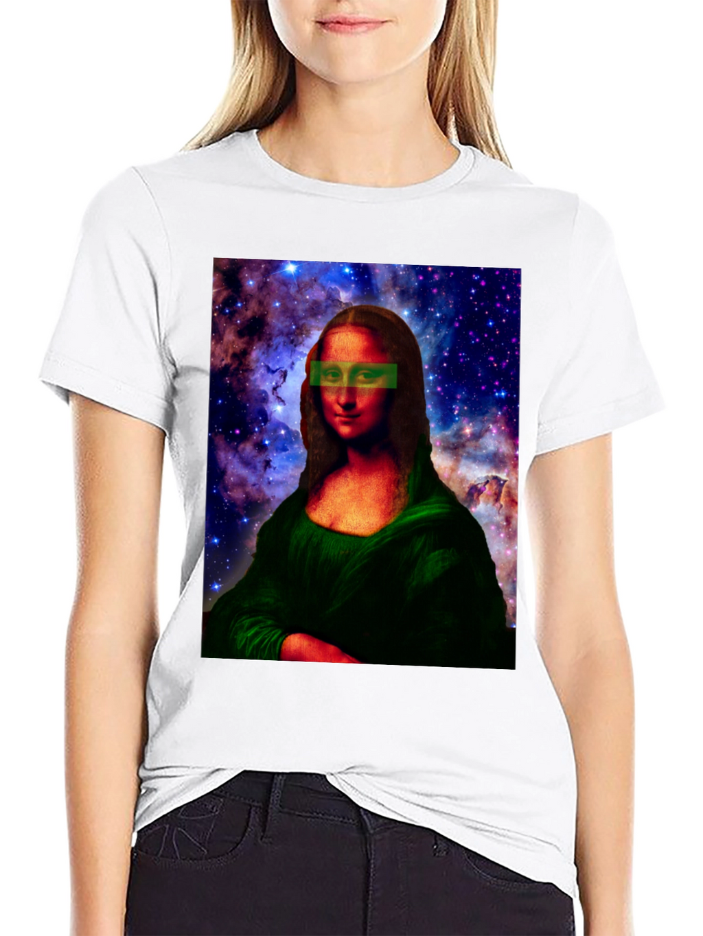 Mona Lisa Galaxy T-Shirt - Artistic Graphic Tee