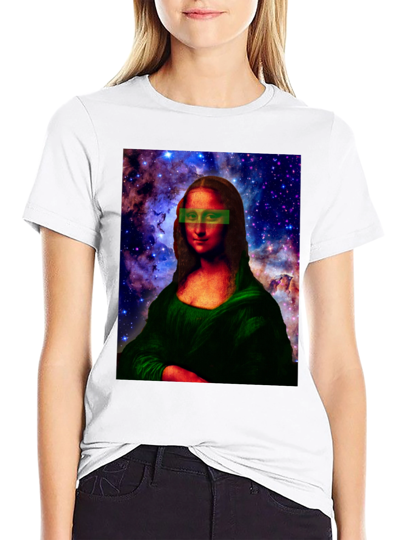 Mona Lisa Galaxy T-Shirt - Artistic Graphic Tee