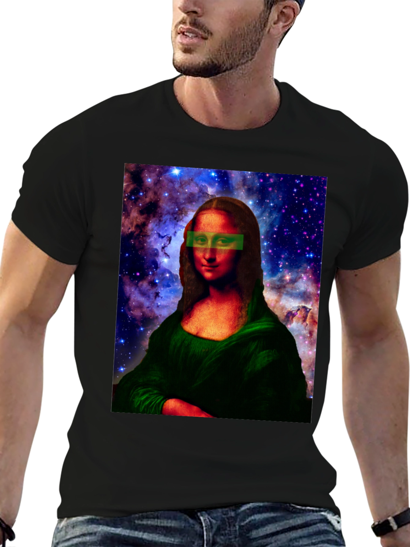 Mona Lisa Galaxy T-Shirt - Artistic Graphic Tee