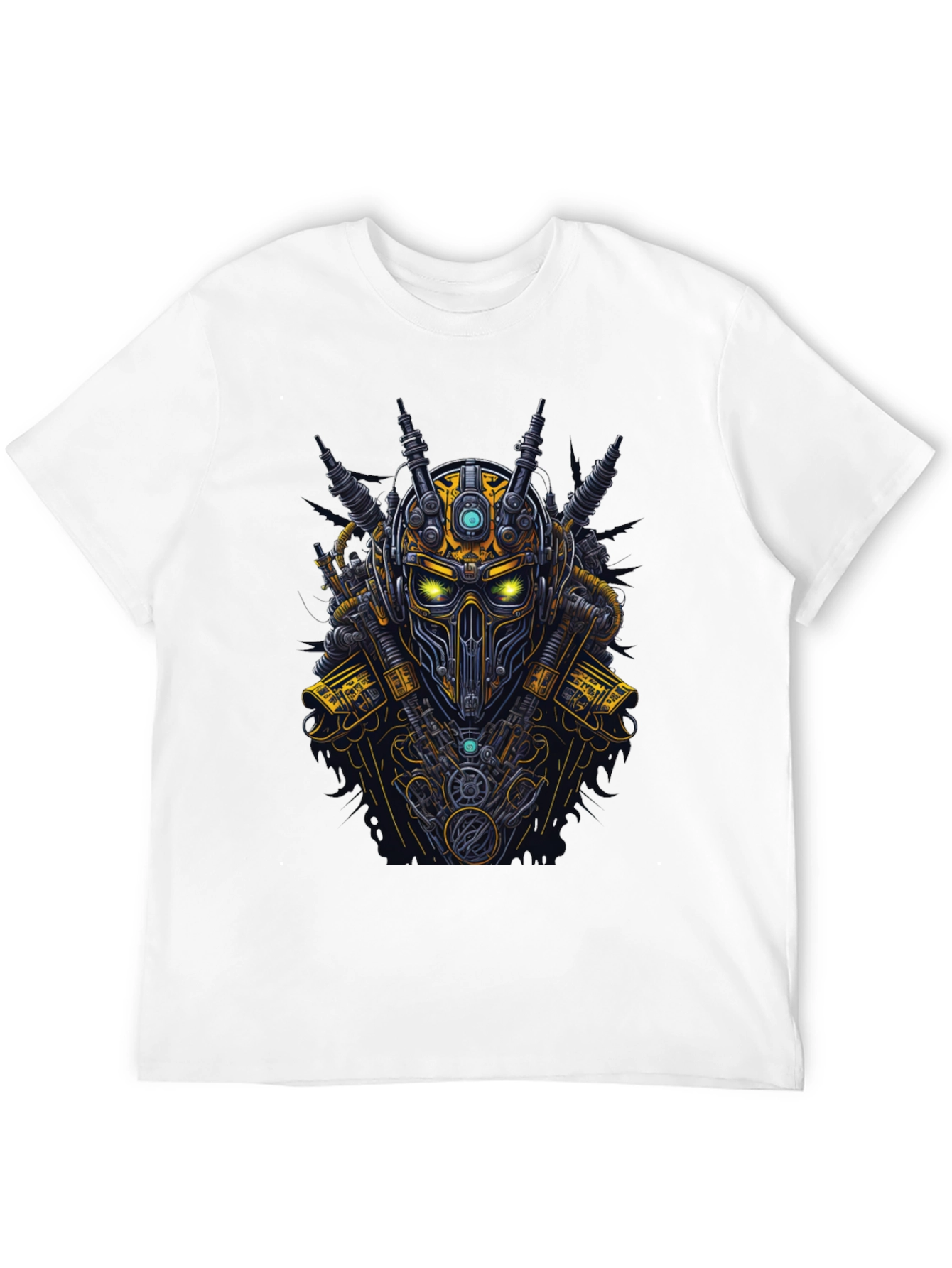 Steampunk Robot Graphic Tee - Black