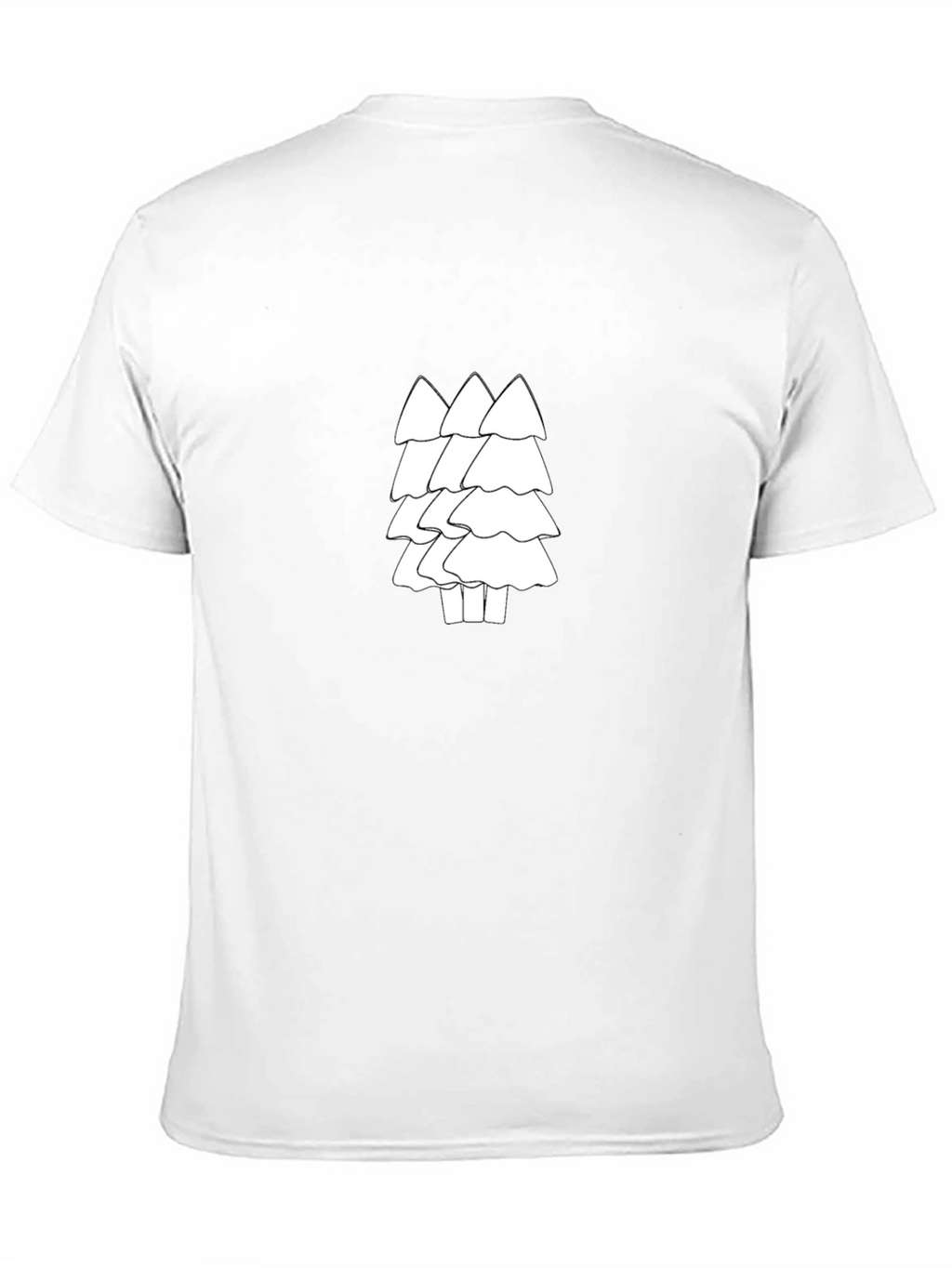 Modern Trees Black T-Shirt