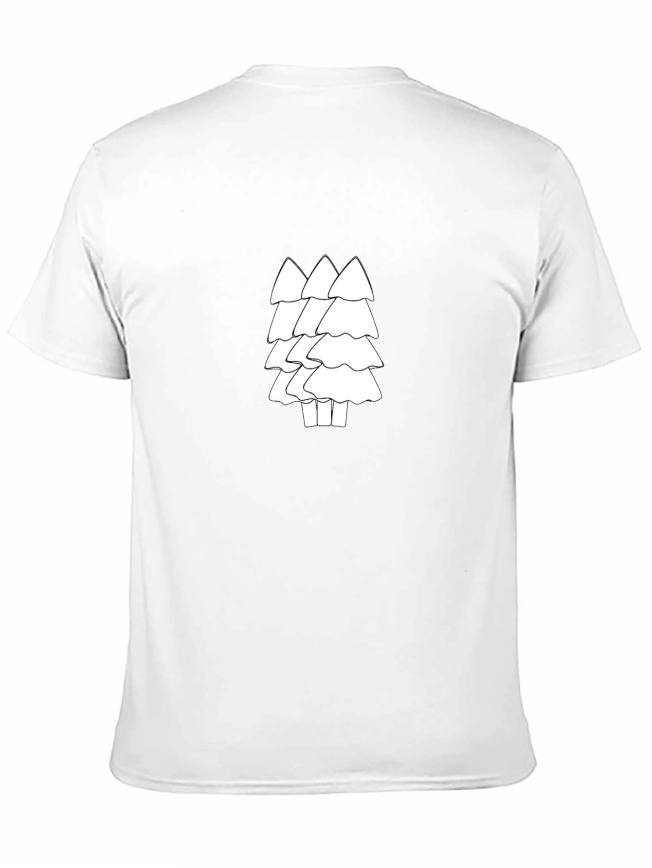 Modern Trees Black T-Shirt