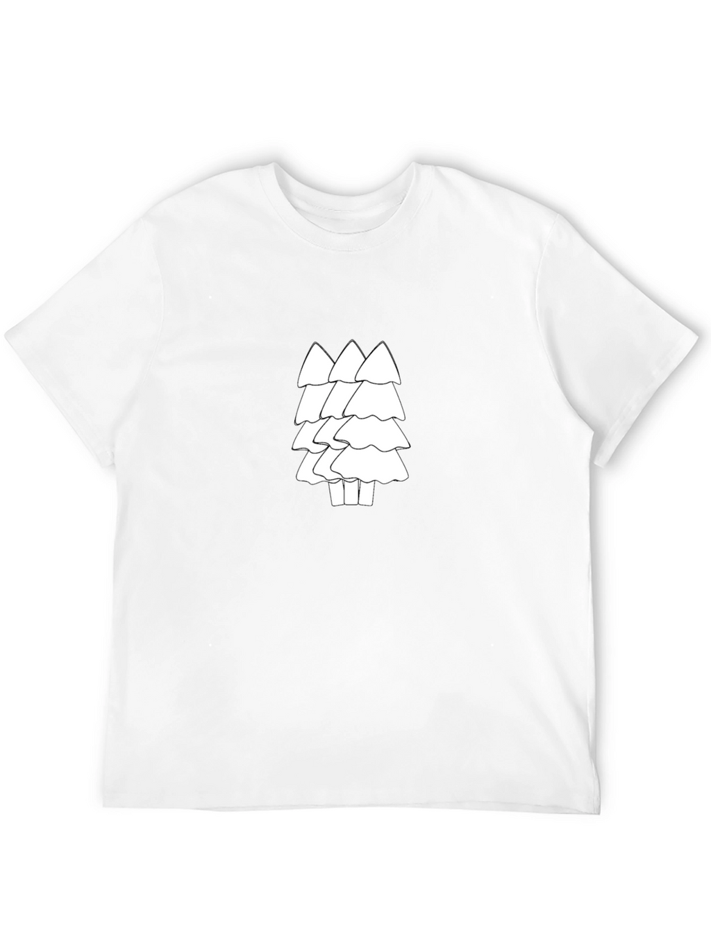 Modern Trees Black T-Shirt