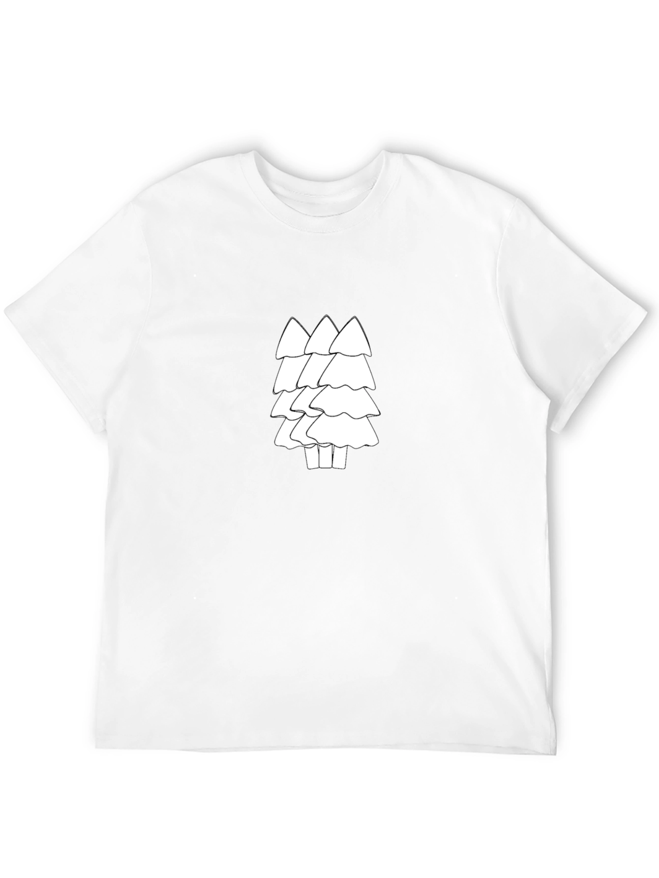 Modern Trees Black T-Shirt