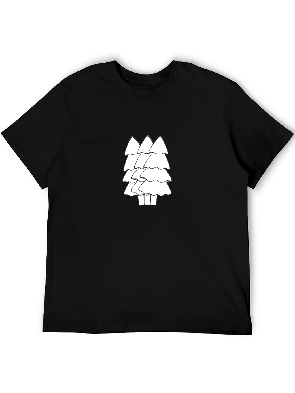 Modern Trees Black T-Shirt