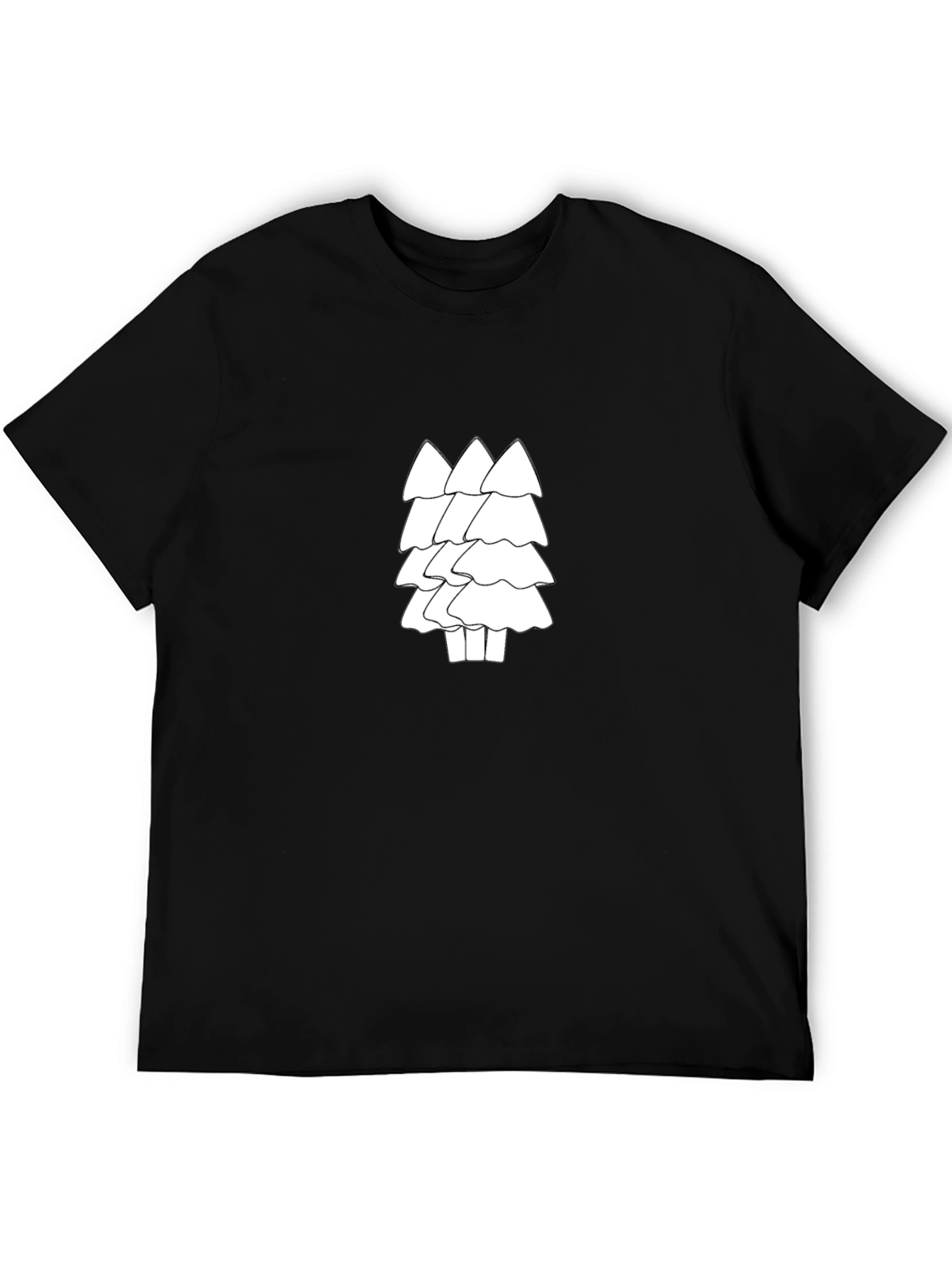 Modern Trees Black T-Shirt