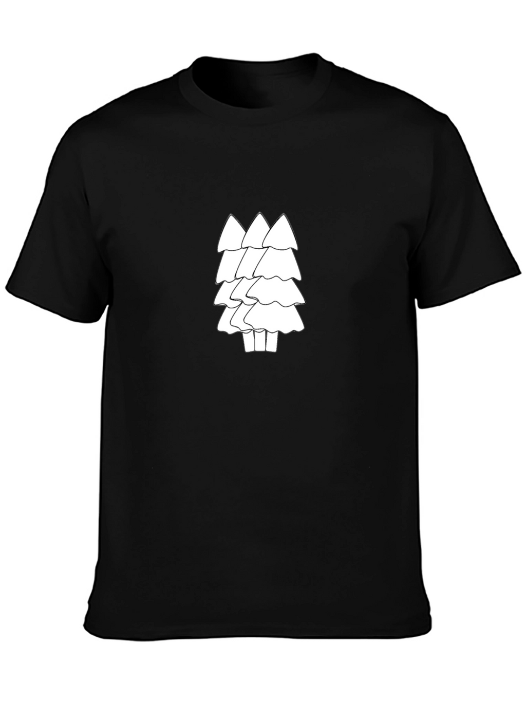 Modern Trees Black T-Shirt
