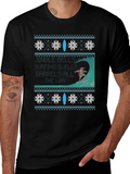 Surfing Christmas Sweater Graphic T-Shirt