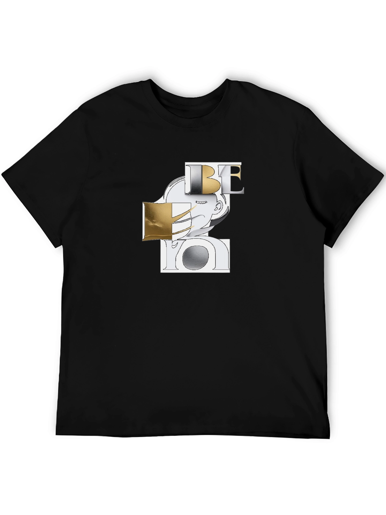 Abstract Be You Graphic Black T-Shirt