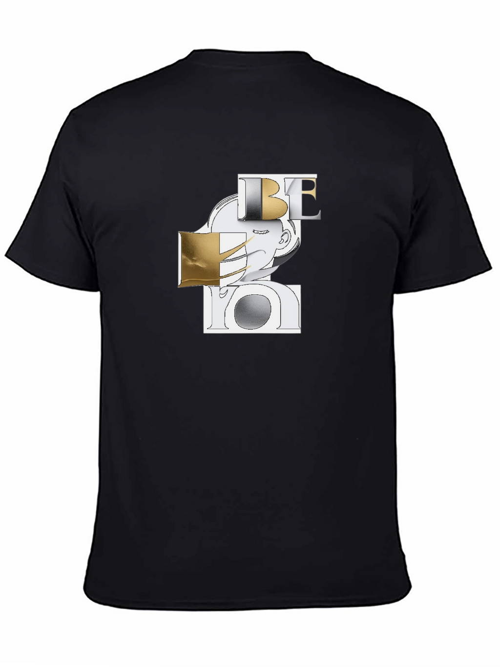 Abstract Be You Graphic Black T-Shirt