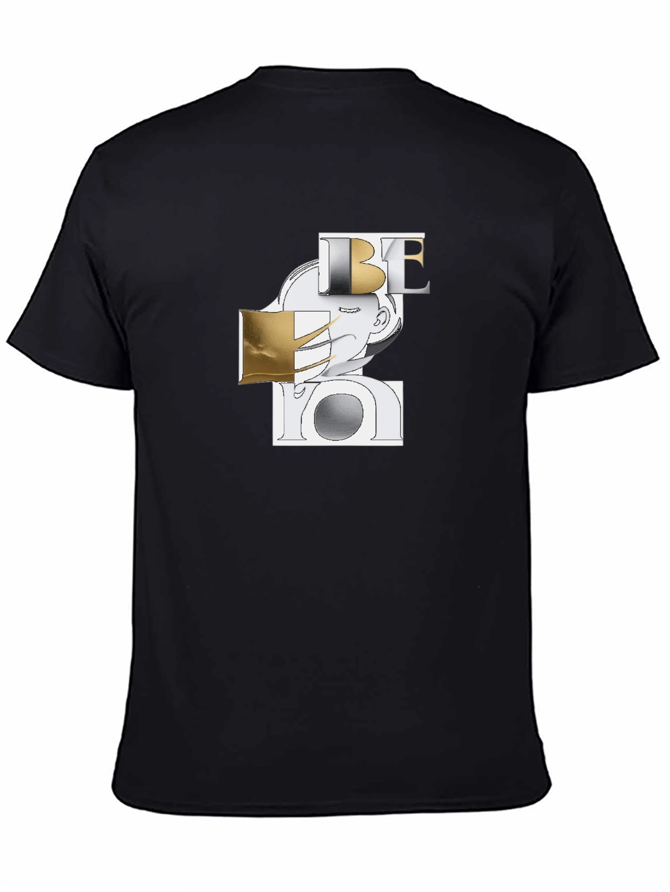 Abstract Be You Graphic Black T-Shirt