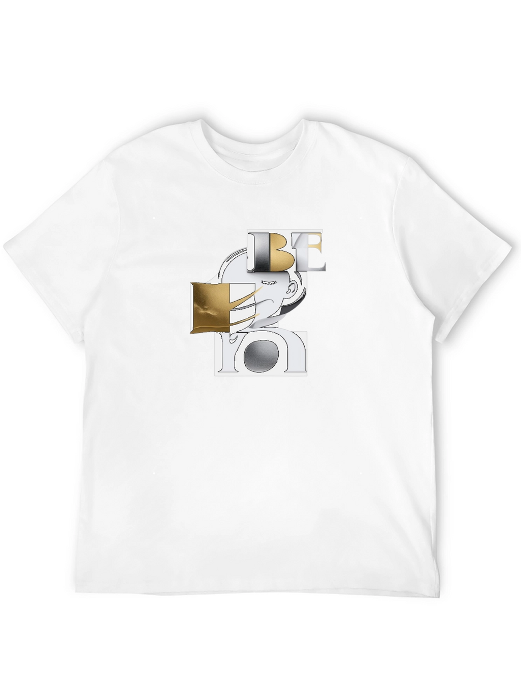 Abstract Be You Graphic Black T-Shirt