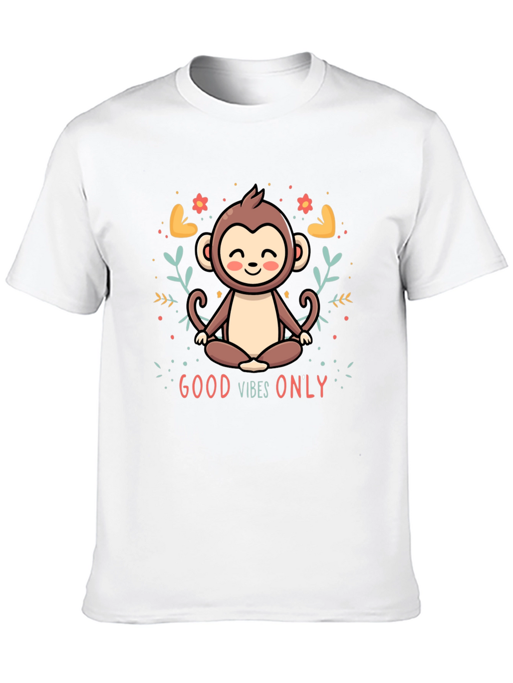 Good Vibes Only Monkey Meditation T-Shirt