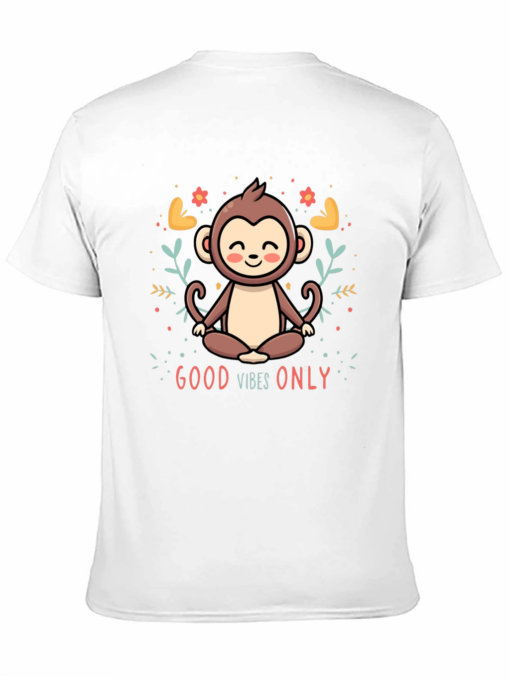 Good Vibes Only Monkey Meditation T-Shirt