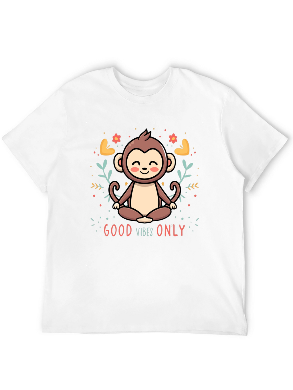 Good Vibes Only Monkey Meditation T-Shirt