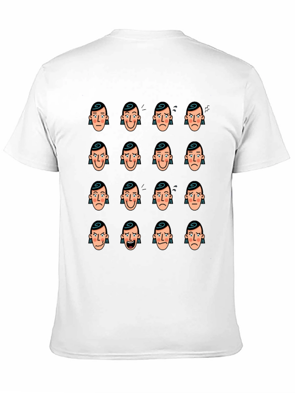 Emotional Faces Graphic Black T-Shirt