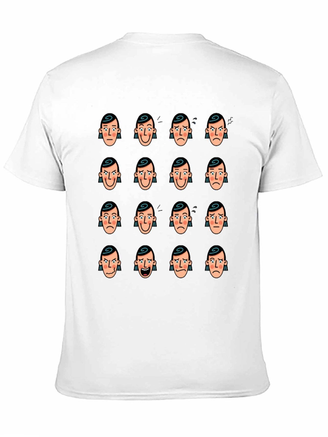 Emotional Faces Graphic Black T-Shirt