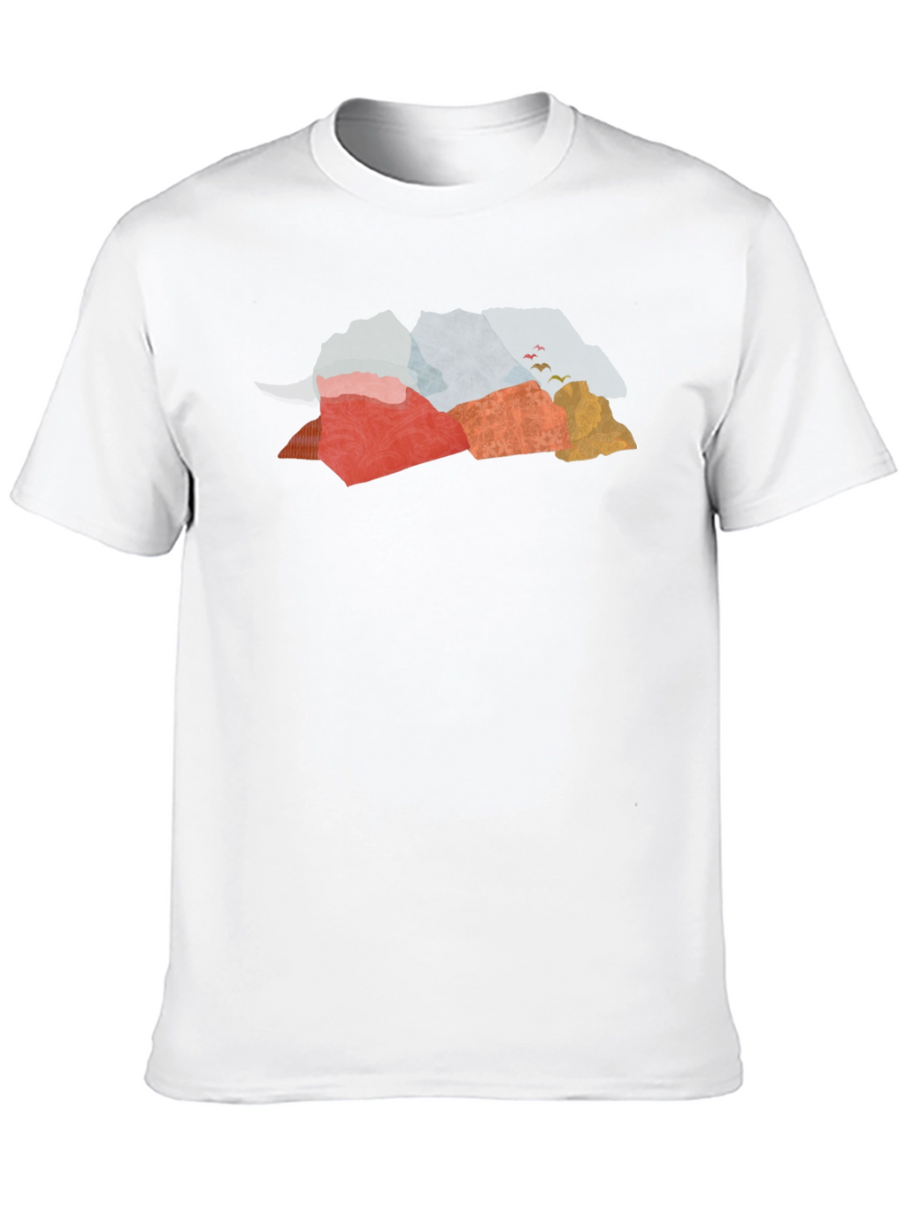 Abstract Mountain Graphic Tee - Black