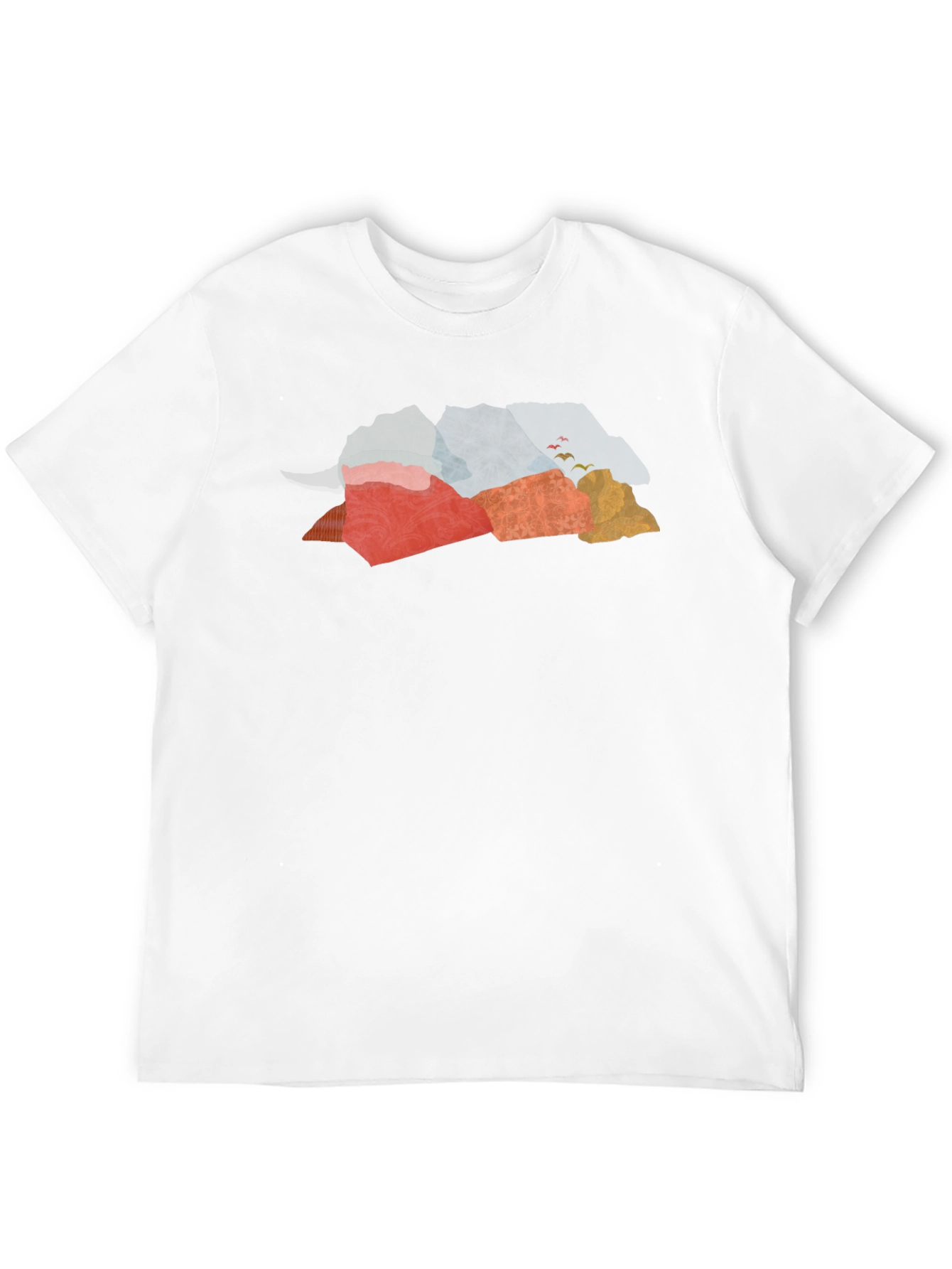 Abstract Mountain Graphic Tee - Black